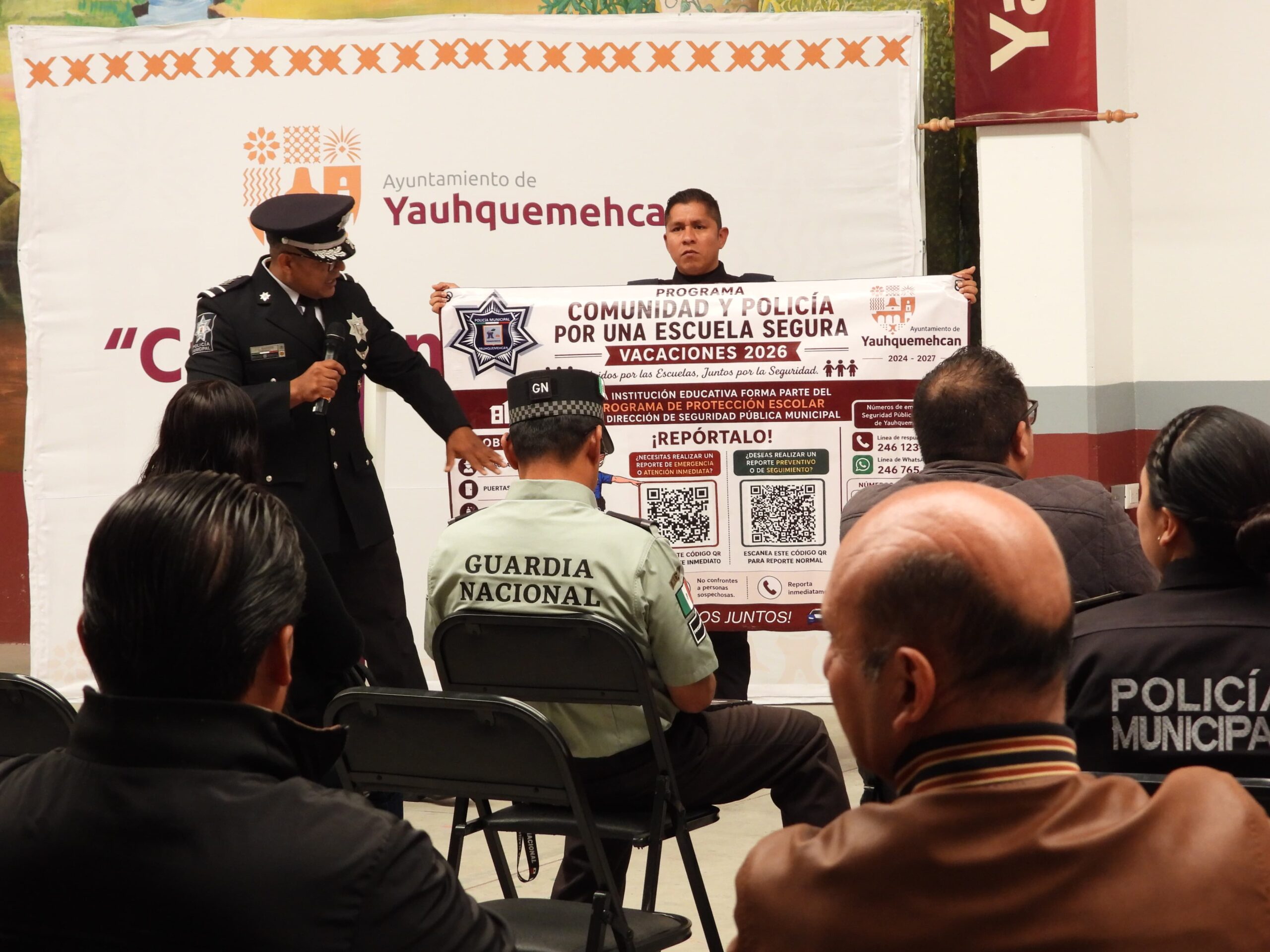 Se protegerán escuelas en temporada vacacional en Yauhquemehcan