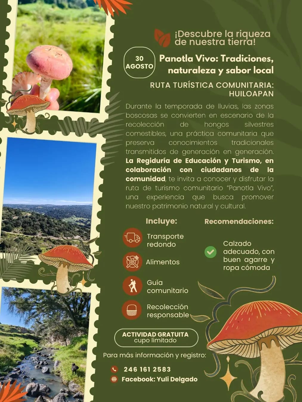 ¡Únete a nuestra Ruta de Turismo Comunitario! “Panotla Vivo: Tradiciones, naturaleza y sabor local”