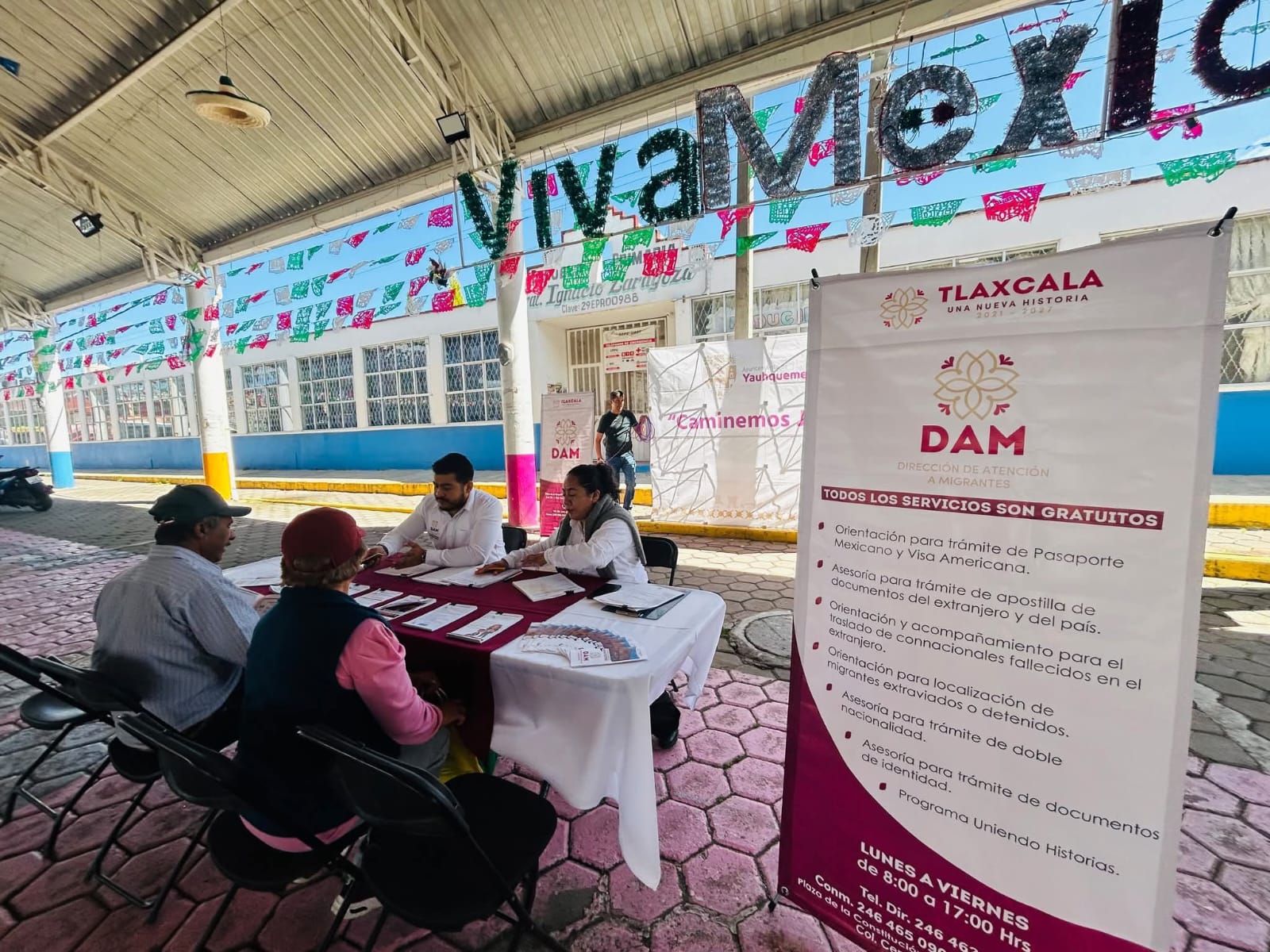 La Dirección de Atención a Migrantes oriento en Yauhquemehcan sobre pasaportes y visas.