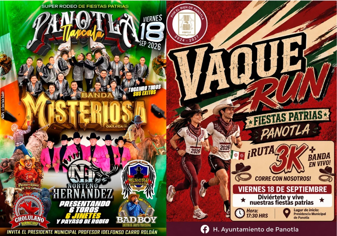 PANOTLA CIERRA CON BROCHE DE ORO LAS FIESTAS PATRIAS CON UNA VAQUE RUN Y UN GRAN RODEO
