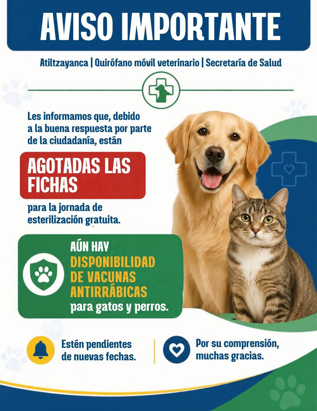 Se les forma a la ciudadanía de Atltzayanca que el servicio de esterilización se encuentra agotado